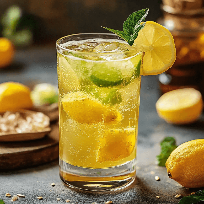 natural mounjaro wellness drink in kitchen