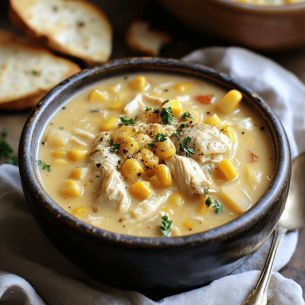 Crockpot Chicken Corn Chowder: A Flavorful Dinner Delight!