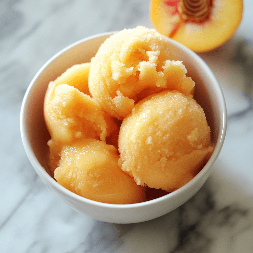 3-Ingredient Peach Sorbet: A Refreshing Summer Treat!