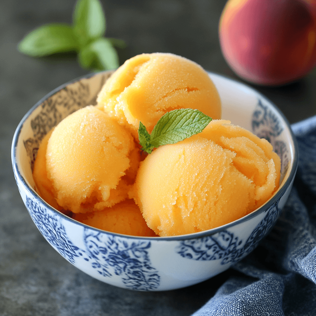 3-Ingredient Peach Sorbet: A Refreshing Summer Treat!