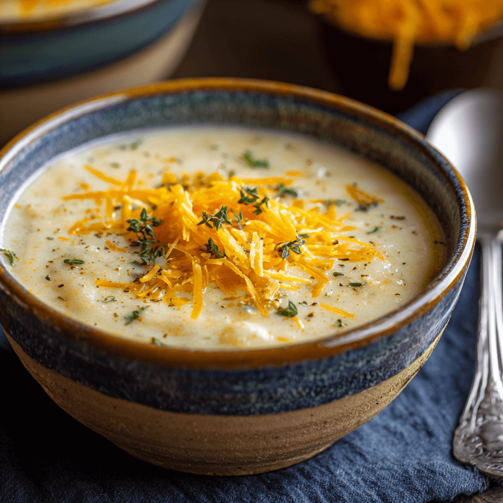 Cheddar Garlic Herb Potato Soup: Cozy & Creamy Delight!