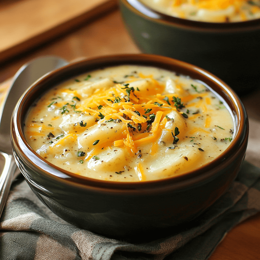 Cheddar Garlic Herb Potato Soup: Discover a Creamy Delight!