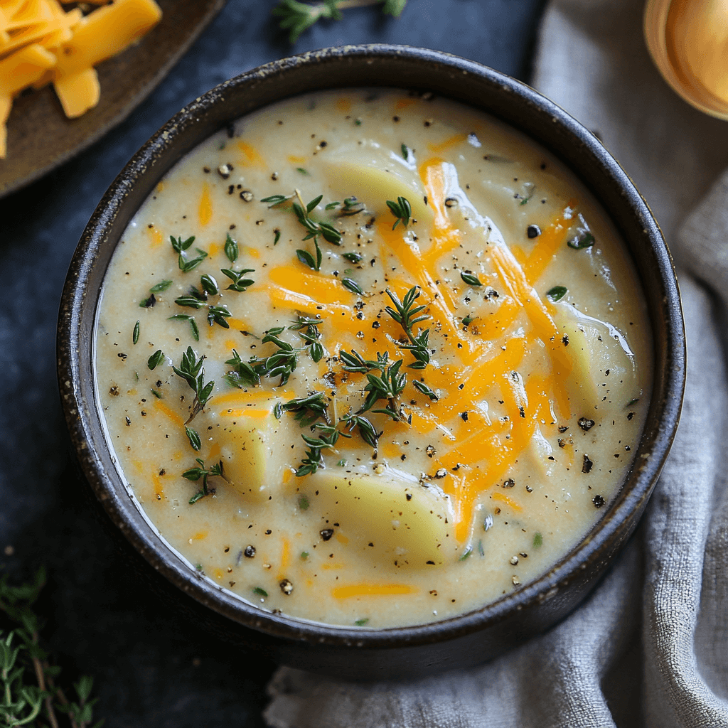 Cheddar Garlic Herb Potato Soup: Discover a Creamy Delight!