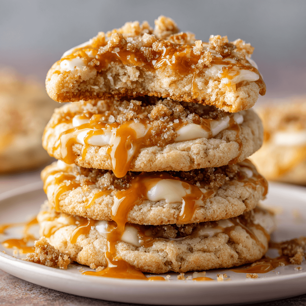 Copycat Crumbl Salted Caramel Cheesecake Cookies Revealed!