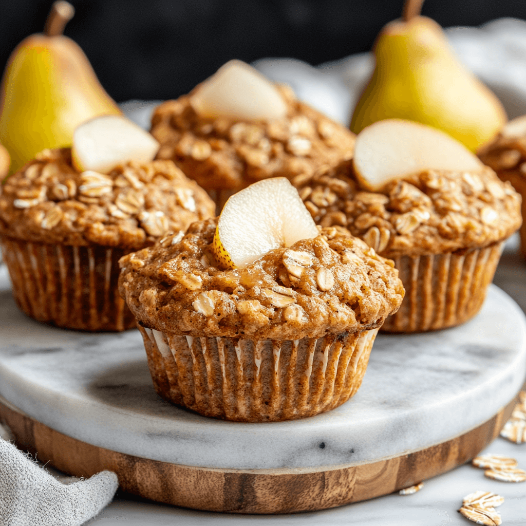 Healthy Pear Oatmeal Muffins: Fall Breakfast You'll Crave!
