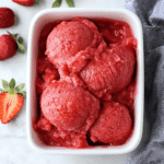 Homemade healthy strawberry sorbet delights your taste buds!