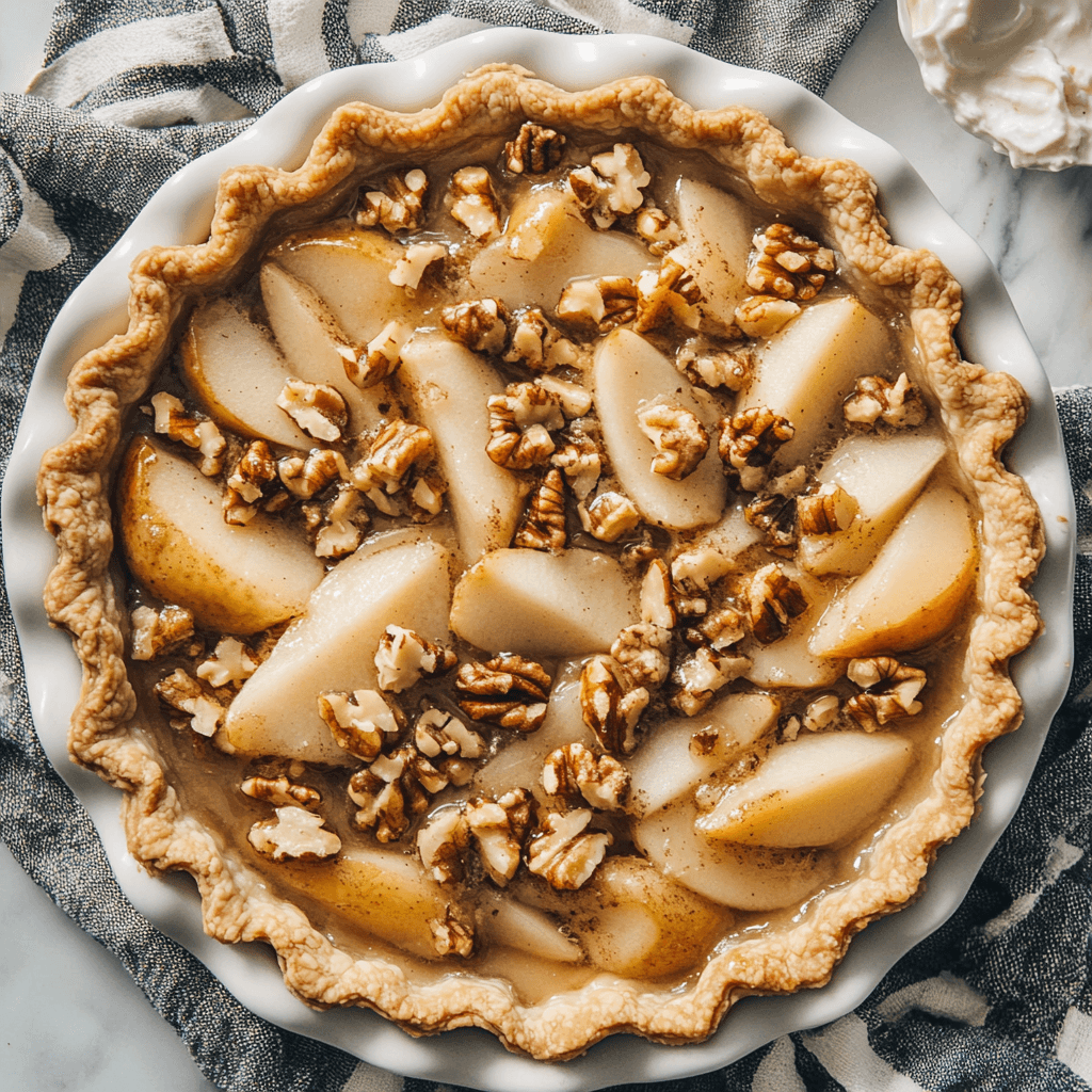 Maple Vanilla Walnut Pear Pie Recipe You'll Love Today!
