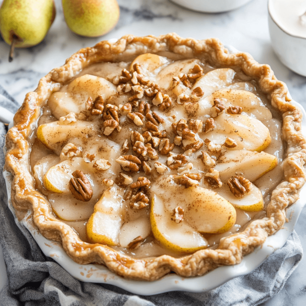 Maple Vanilla Walnut Pear Pie Recipe You'll Love Today!