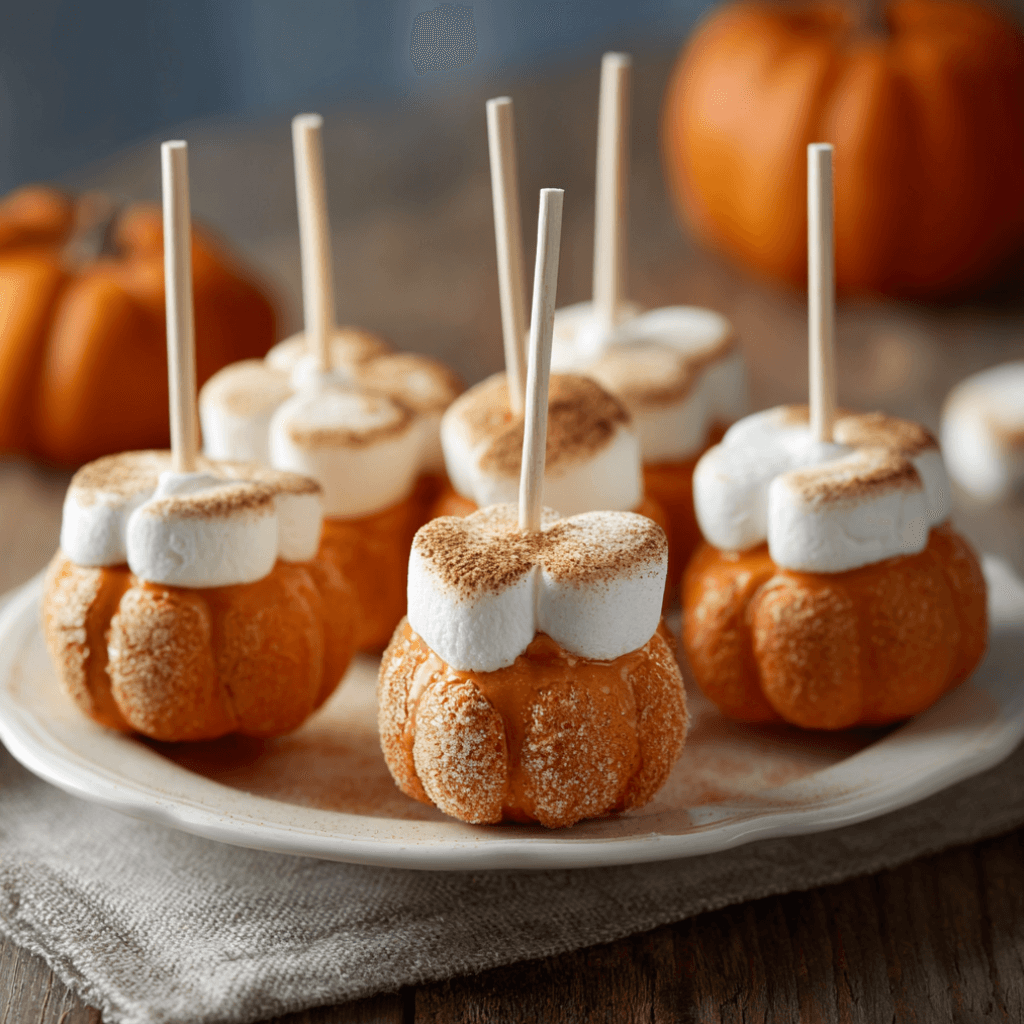 Pumpkin Marshmallow Lollipops (Set of 12) Delight Everyone!