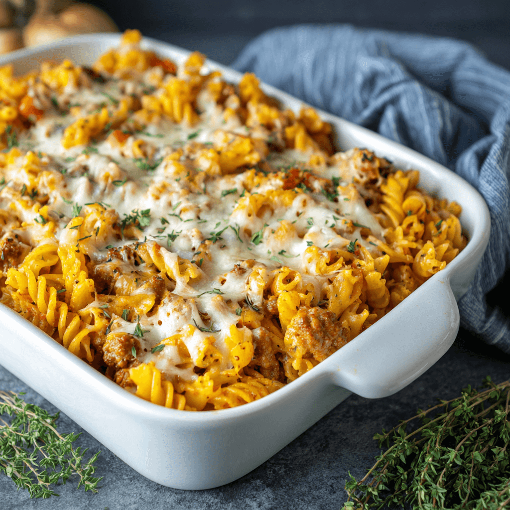 Pumpkin and Sausage Pasta Bake: A Cozy Dinner Delight!