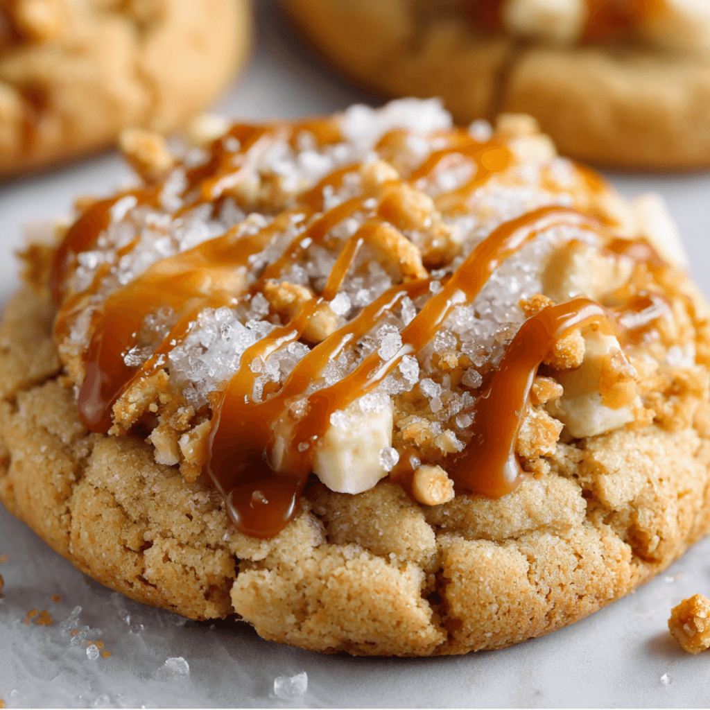 Salted Caramel Cheesecake Cookie (Crumbl Copycat) Recipe!