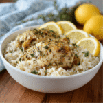 Slow Cooker Lemon Herb Chicken and Rice: A Flavorful Delight!