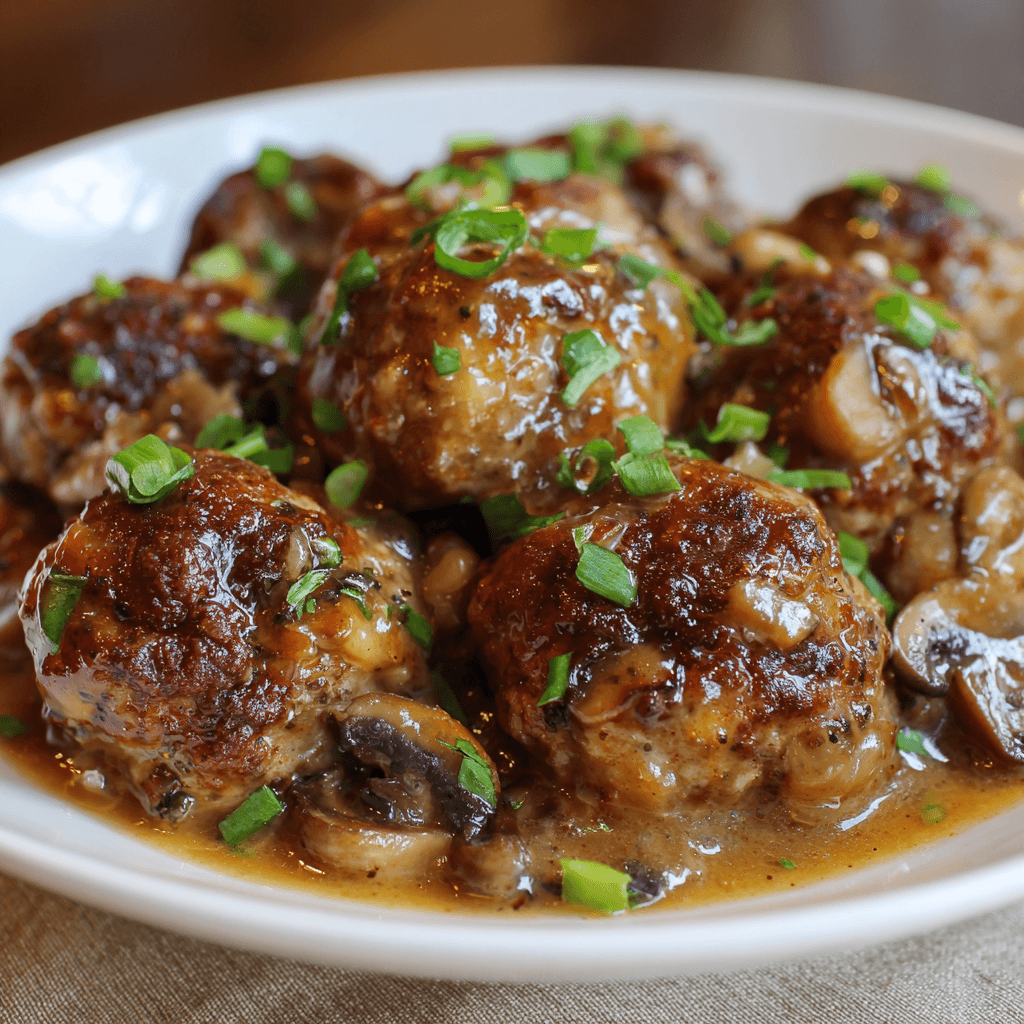 Slow Cooker Salisbury Steak Meatballs You'll Love to Make!