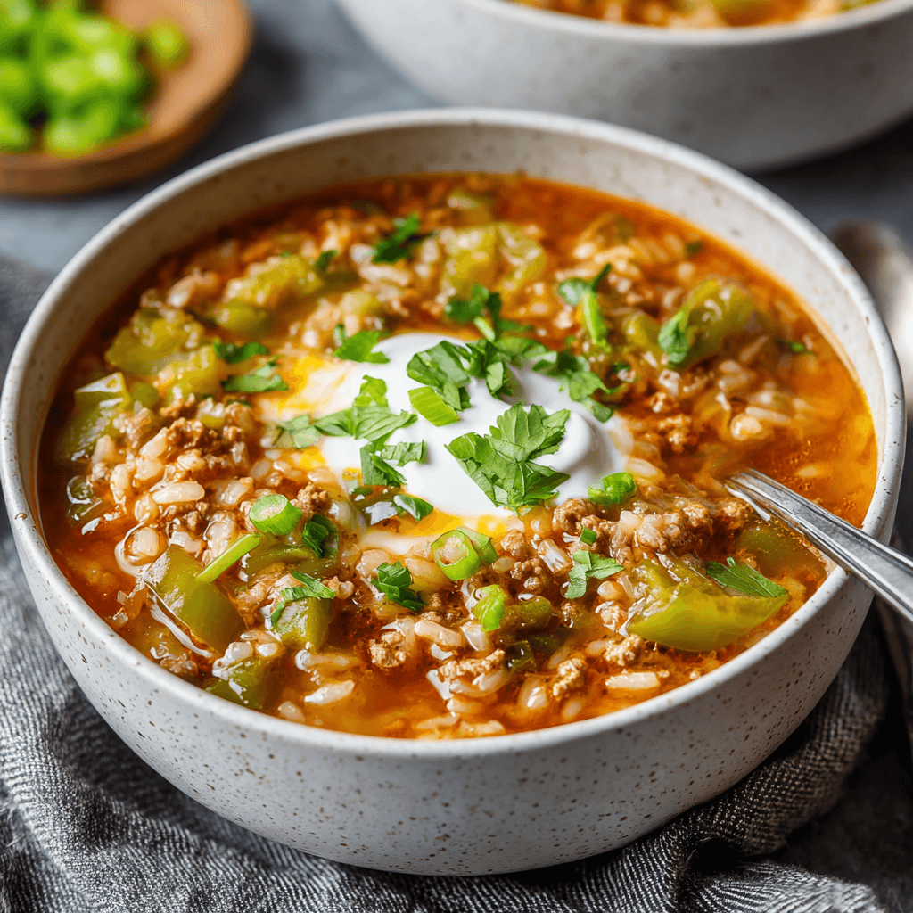 Stuffed Green Pepper Soup (Small Batch) Recipe You'll Love