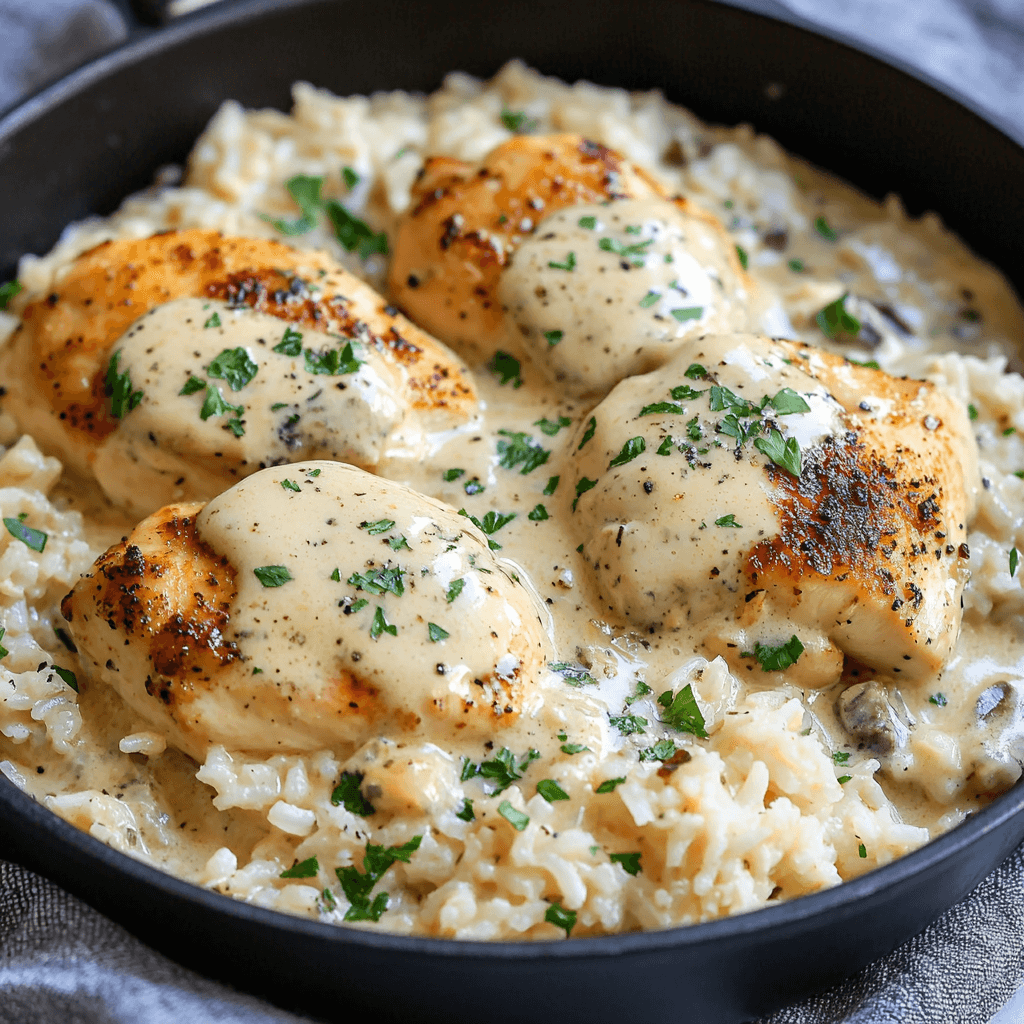 The Recipe for Creamy Smothered Chicken and Rice Delights!