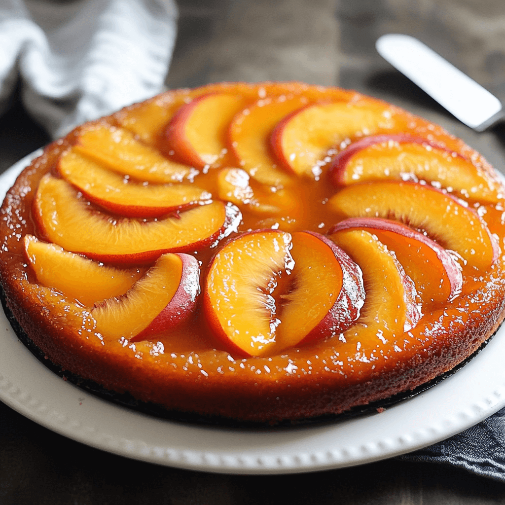 The best bourbon peach upside-down cake you'll love!