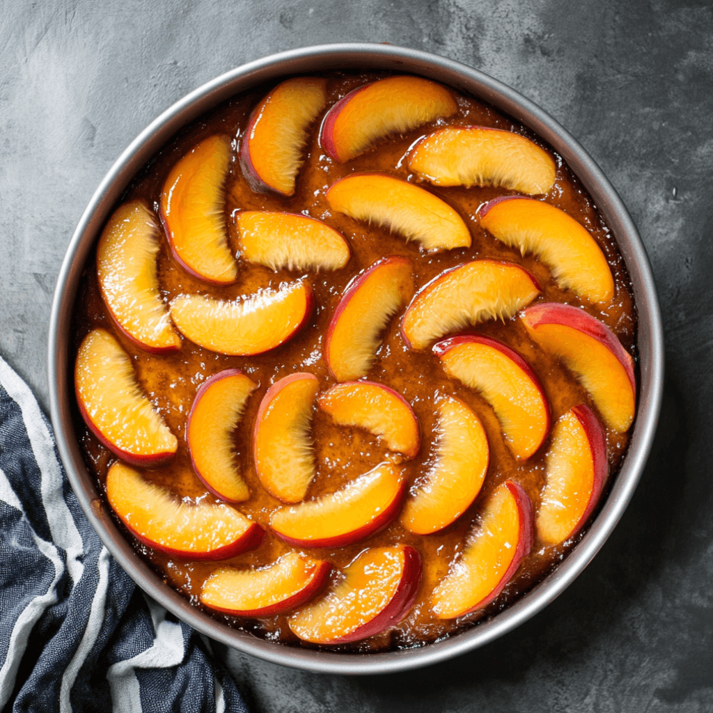 The best bourbon peach upside-down cake you'll love!