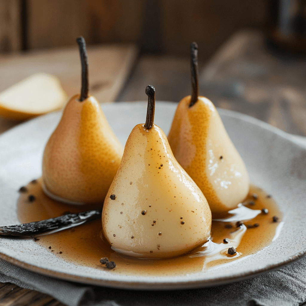 Vanilla Bourbon Poached Pears: A Delightful Dessert Recipe