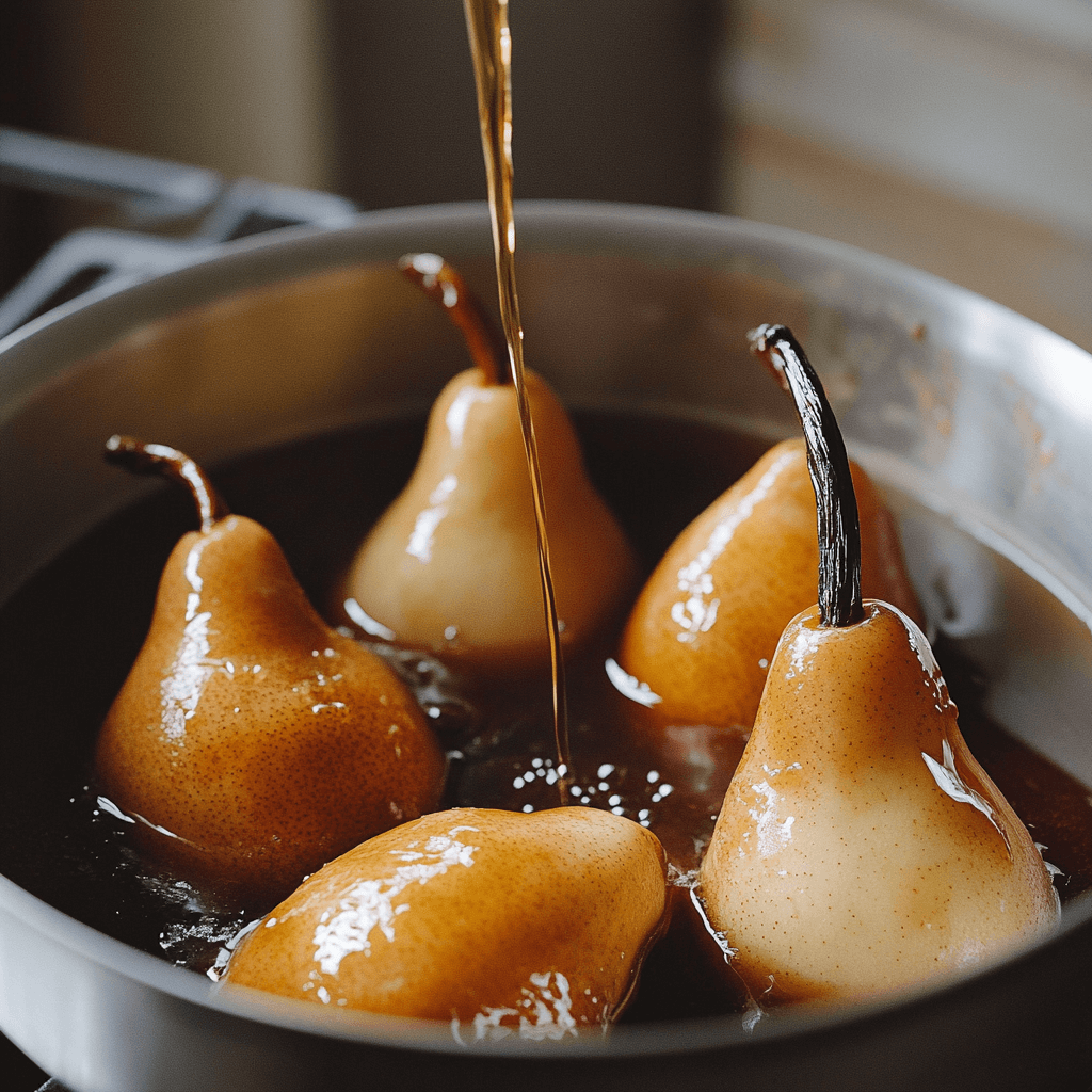 Vanilla Bourbon Poached Pears: A Delightful Dessert Recipe