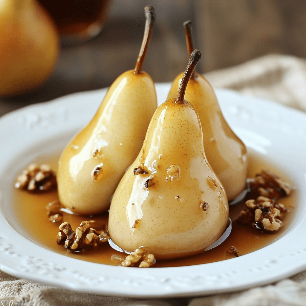 Vanilla Bourbon Poached Pears: A Delightful Dessert Recipe