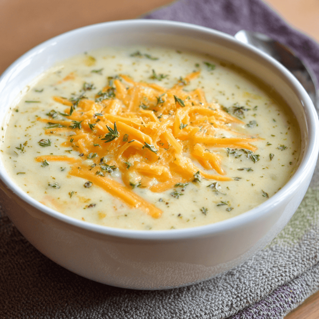 Cheddar Garlic Herb Potato Soup: A Creamy Delight Await!