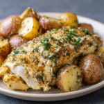 Garlic Parmesan Crockpot Chicken and Potatoes Made Easy!