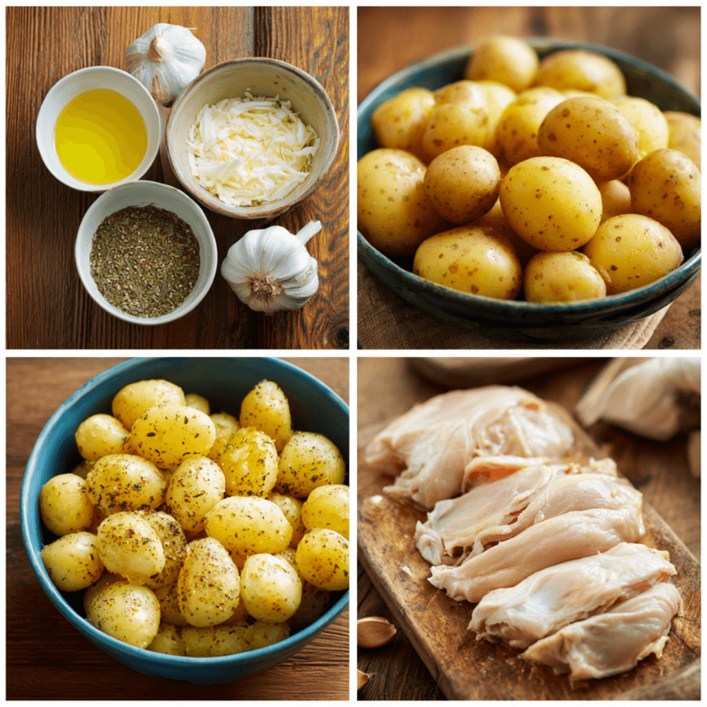Garlic Parmesan Crockpot Chicken and Potatoes Made Easy!