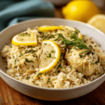 Slow Cooker Lemon Herb Chicken and Rice is Delicious!