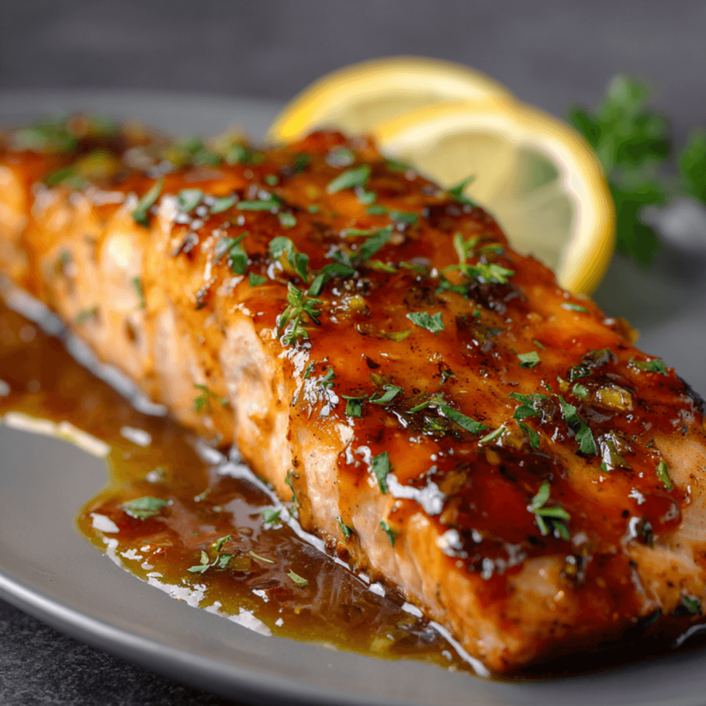 Texas Roadhouse Style Baked Salmon with Sweet and Savory Glaze is a must-try!