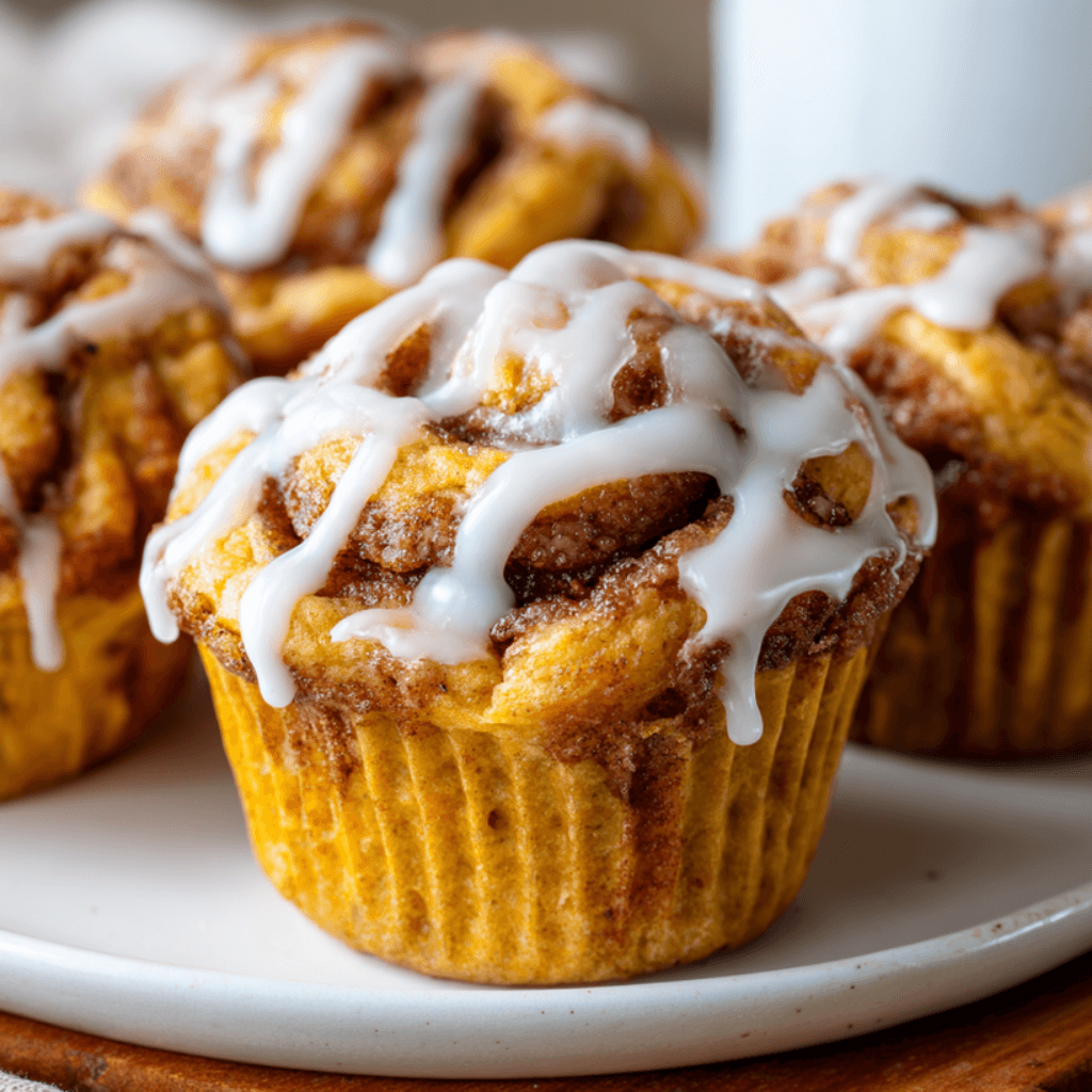 The Best Pumpkin Cinnamon Roll Muffins Ever You Must Try!