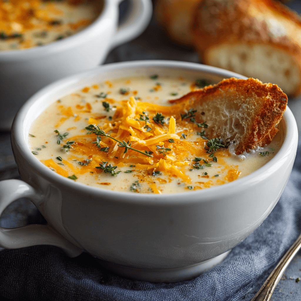 Cheddar Garlic Herb Potato Soup: A Comforting Delight!
