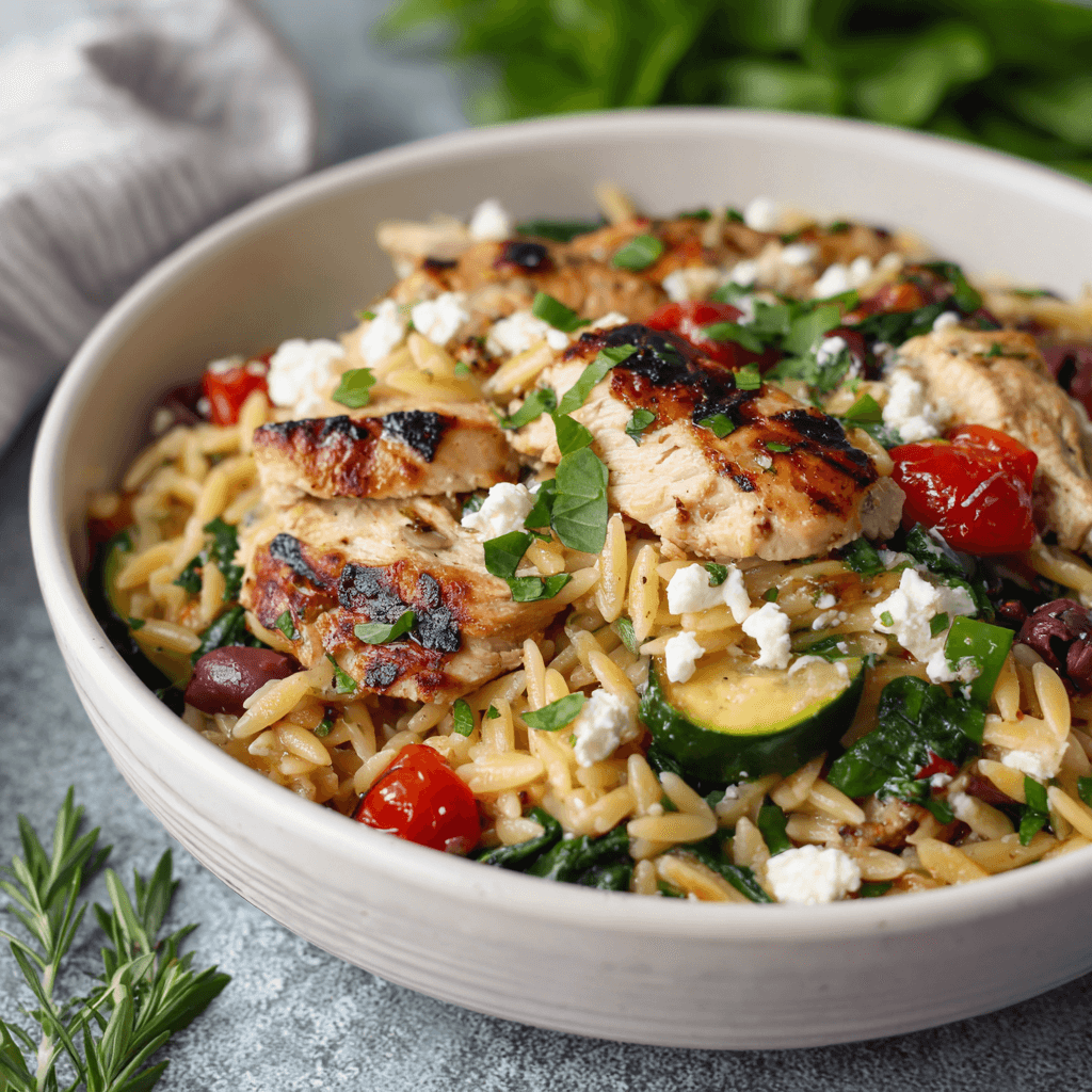 High Protein Mediterranean Chicken Orzo: A Healthy Delight!