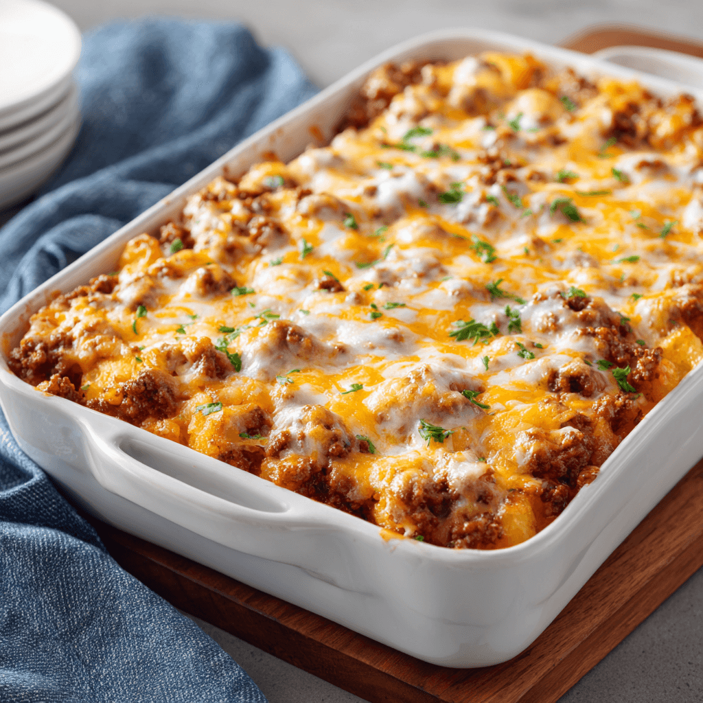 Cheesy Ground Beef & Potato Casserole: A Comforting Delight!