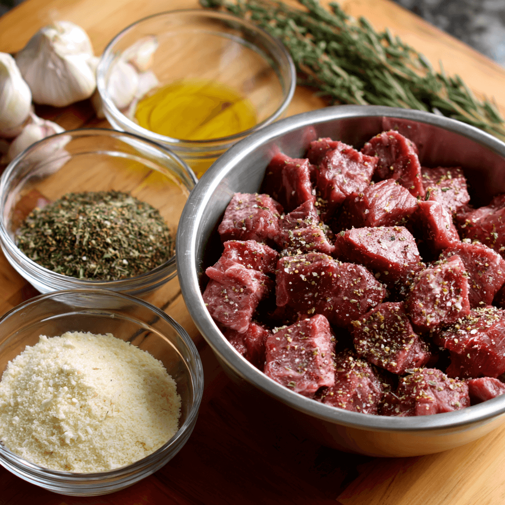 High Protein Slow Cooker Garlic Butter Beef Bites, Perfectly Tender!