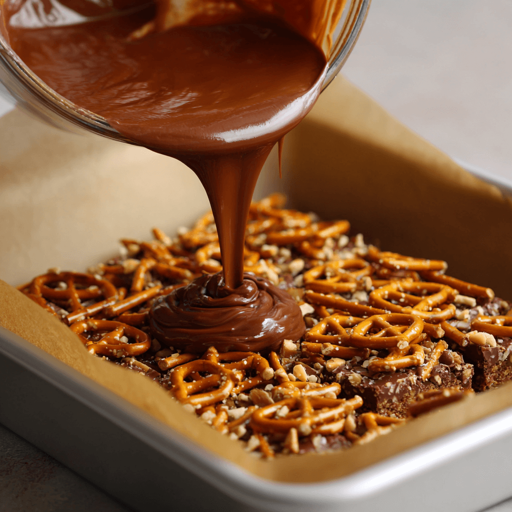 No-Bake! Chocolate Pretzel Peanut Butter Squares You’ll Love