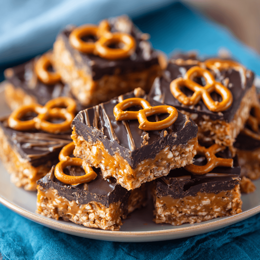No-Bake! Chocolate Pretzel Peanut Butter Squares You’ll Love