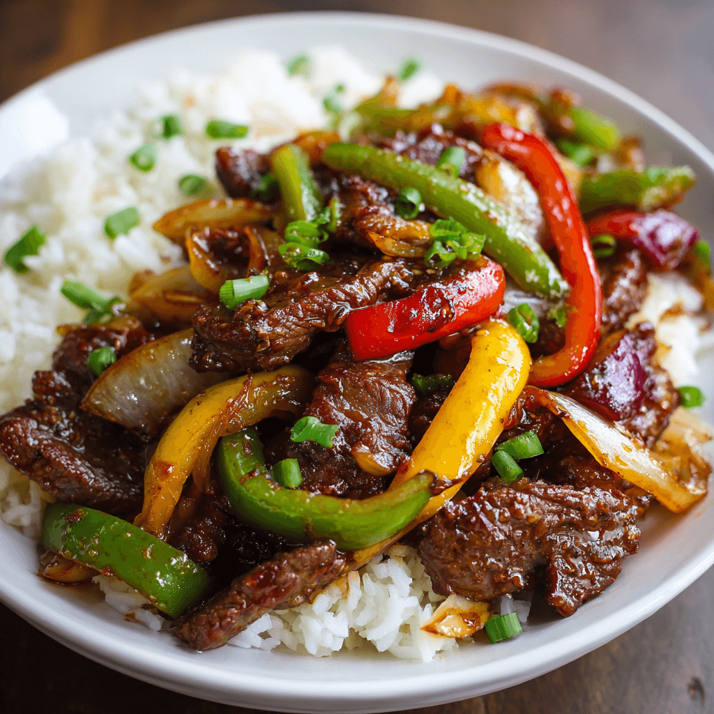 Sizzling Chinese Pepper Steak with Onions: A Flavor Explosion!
