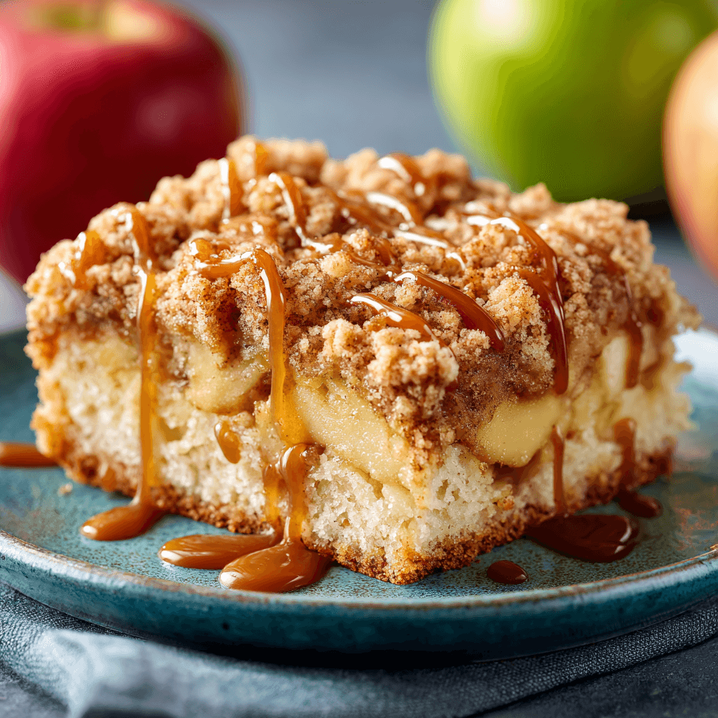Apple Crumb Cake – Topped with Cinnamon Apple Drizzle Recipe!