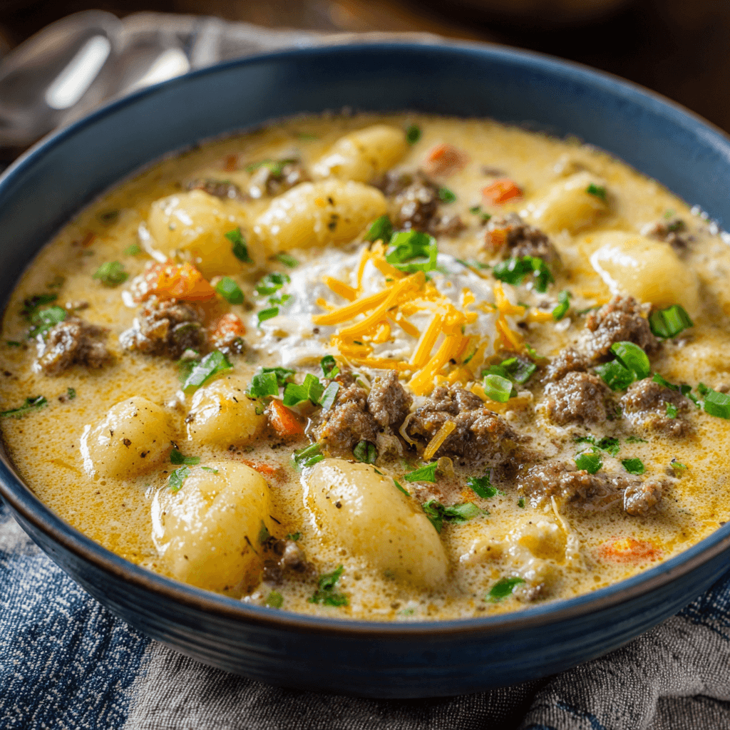 Beef Cheddar Gnocchi Soup: A Cozy Recipe You’ll Love!