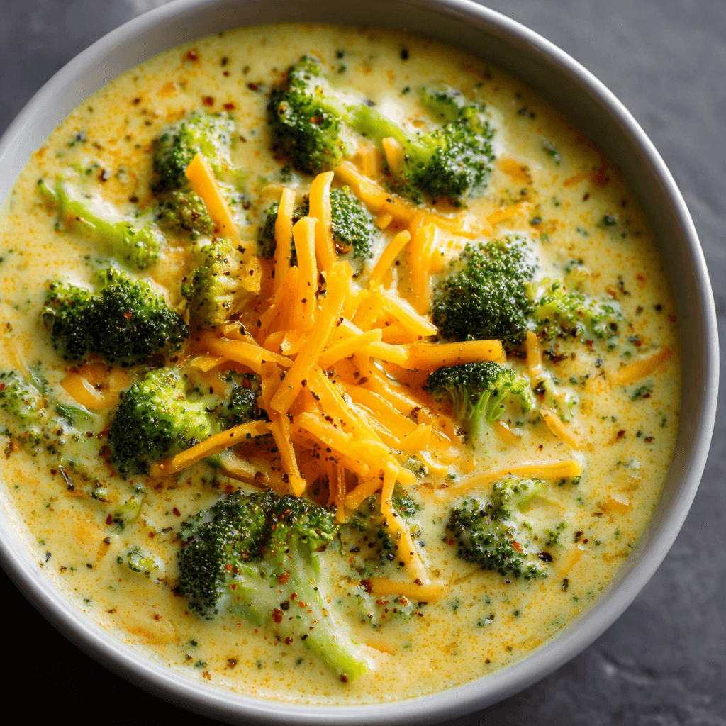 High protein broccoli cheddar soup that delights your taste buds!