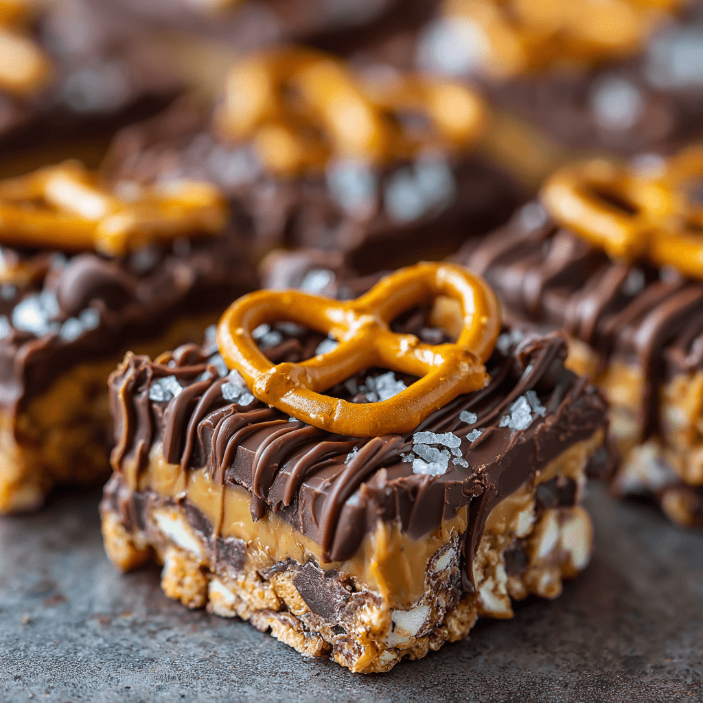 No-Bake! Chocolate Pretzel Peanut Butter Squares You’ll Love