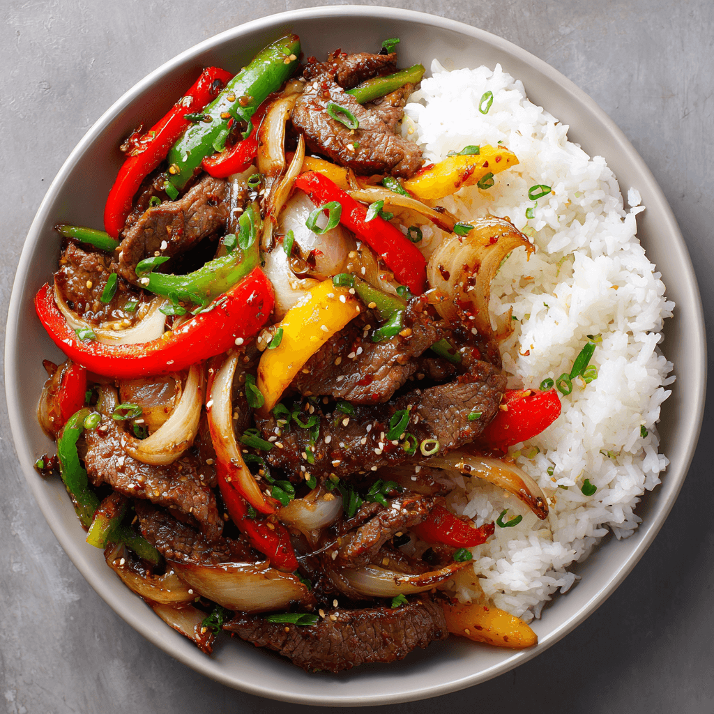Sizzling Chinese Pepper Steak with Onions: A Flavor Explosion!