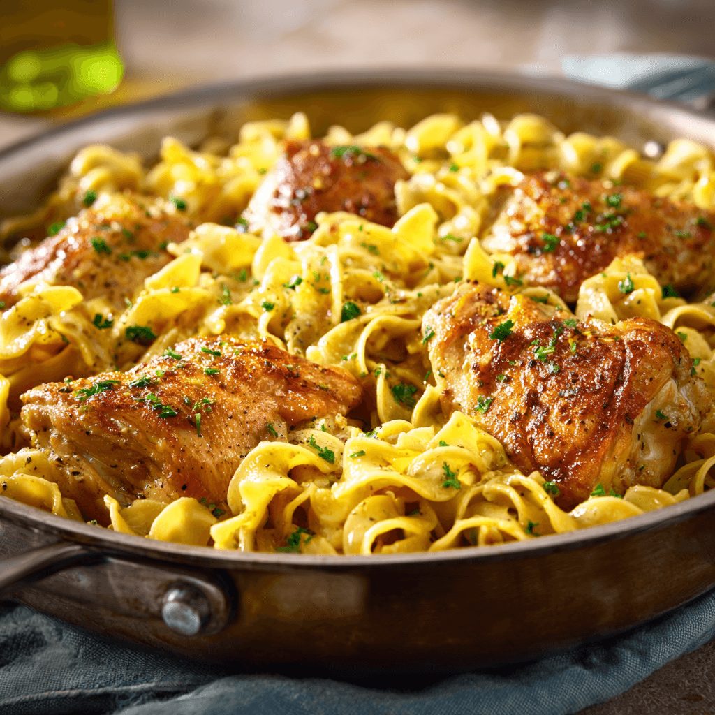 One-Pan Chicken with Buttered Noodles: Quick & Delicious!