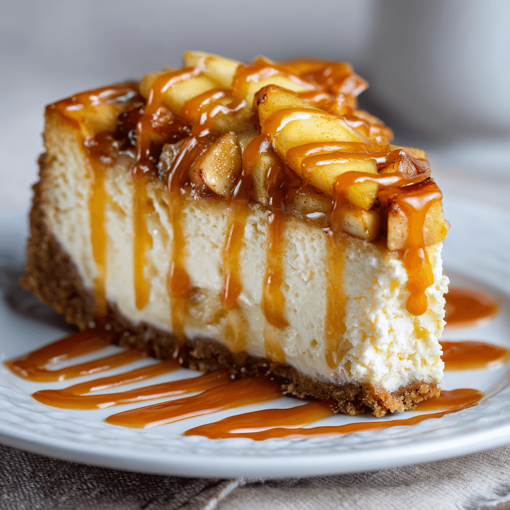 Salted Caramel Apple Pie Cheesecake: Indulge in Bliss!