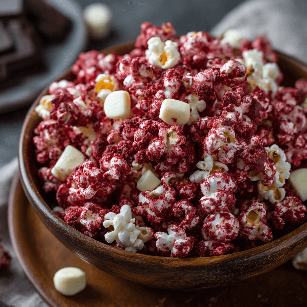 Bloody Red Velvet Popcorn: A Spooky Sweet Treat You’ll Love!