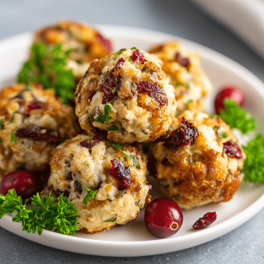 Cranberry Turkey Stuffing Balls: A Delicious Holiday Delight!