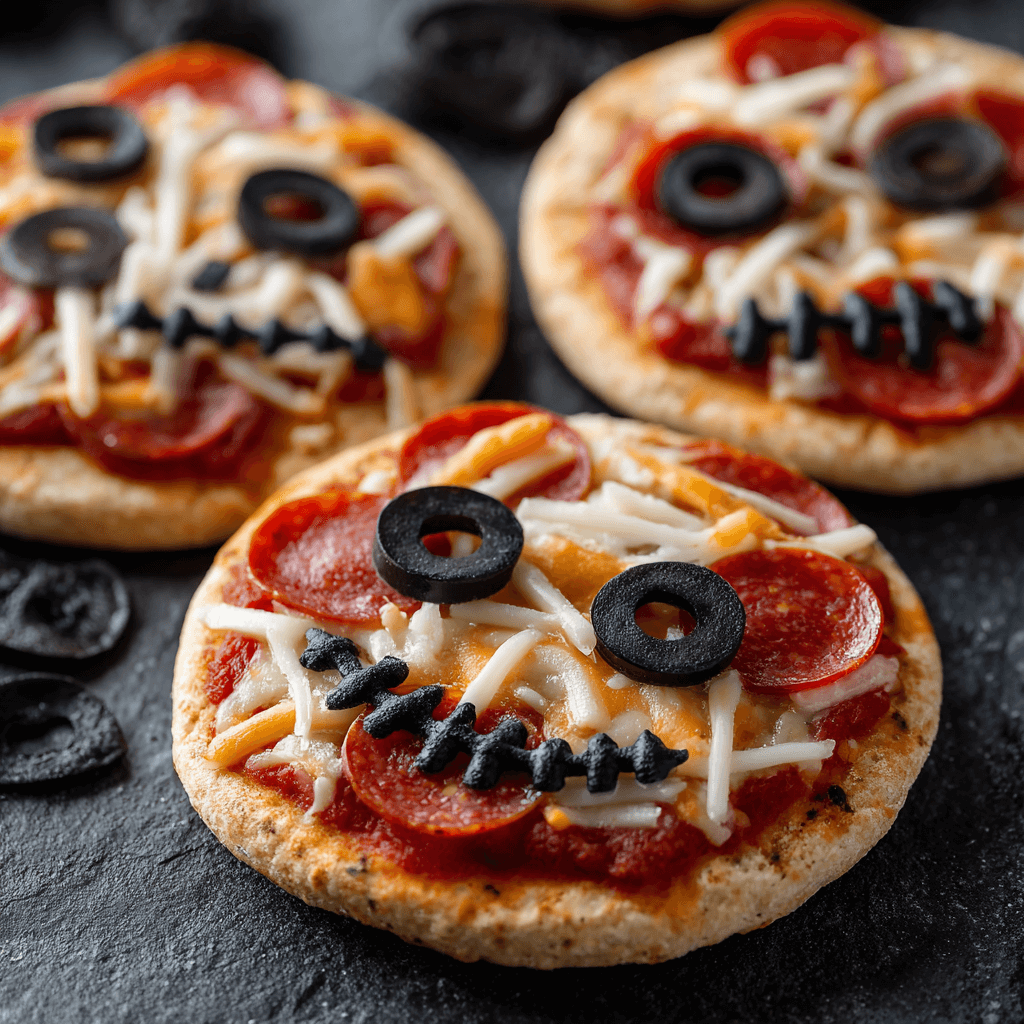 Easy Mini Halloween Pizzas That Kids Will Love!