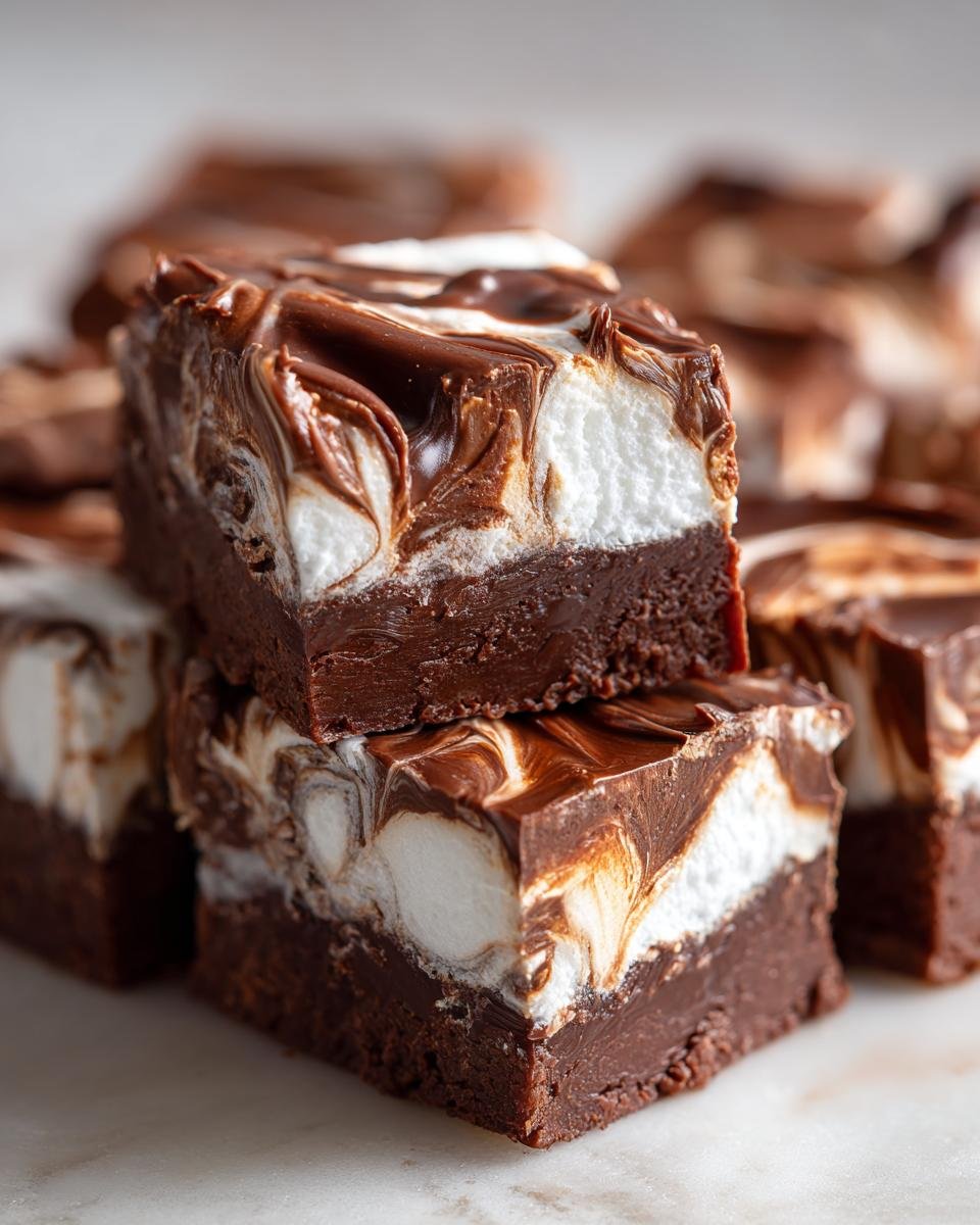 Marshmallow Swirl Fudge - detail 1