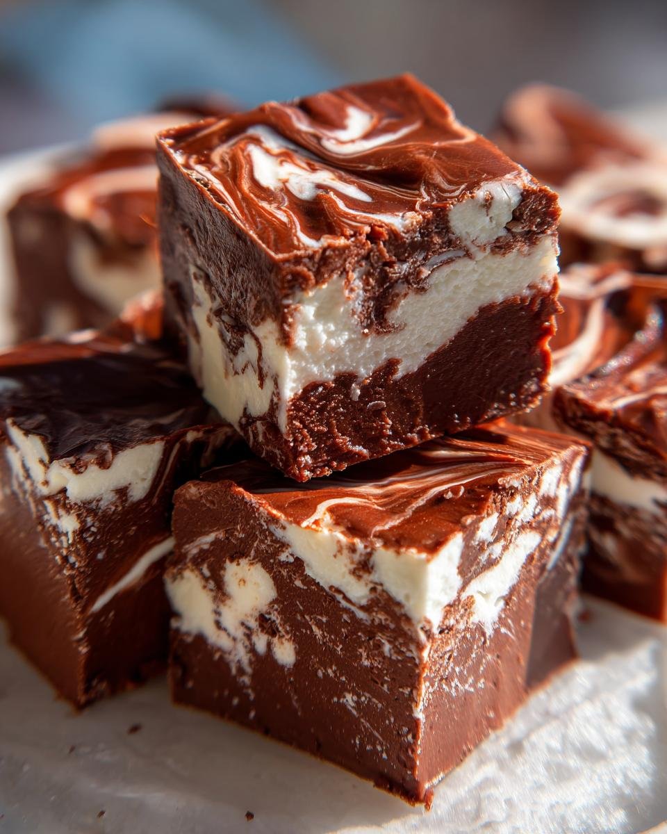 Marshmallow Swirl Fudge - detail 2