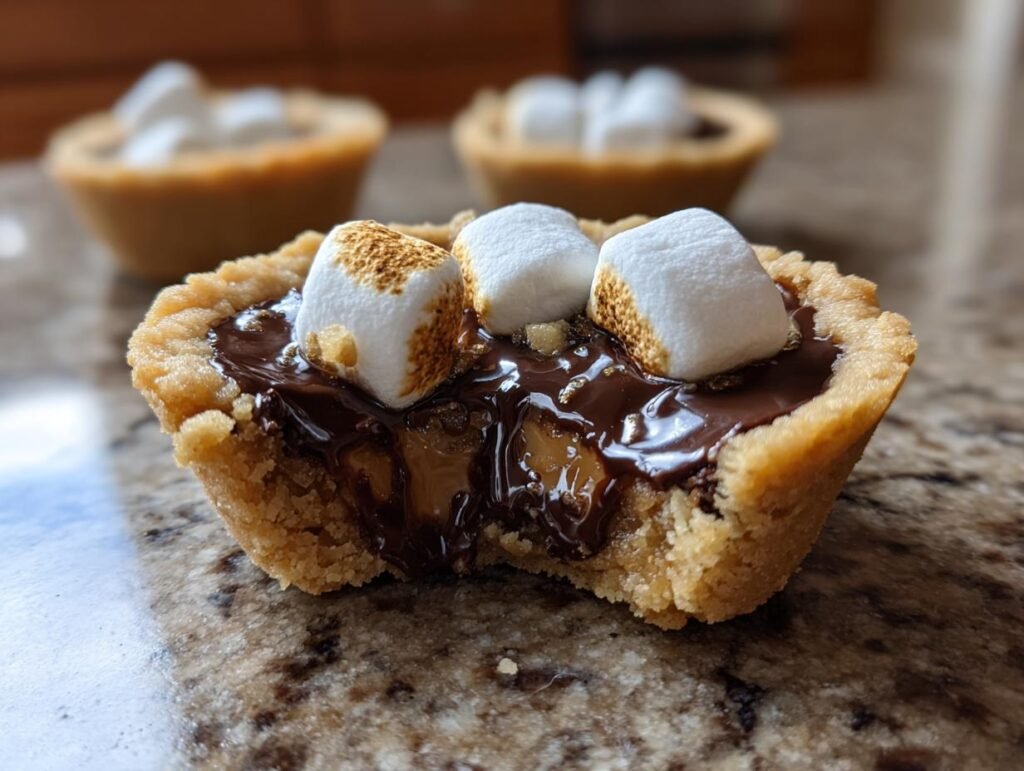 Peanut Butter Cookie S'Mores Cups